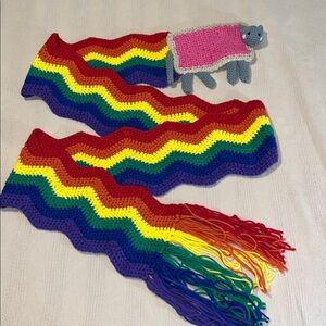NYAN CAT poptart cat Knit Scarf